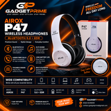 AIROX P47 Wireless Headphones – Bluetooth 5.0 + EDR, Over-Ear Design