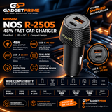 RONIN NOS R-2505 48W Dual-Port Fast Car Charger