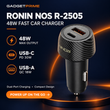 RONIN NOS R-2505 48W Dual-Port Fast Car Charger